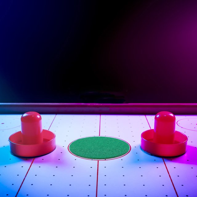 OULII 8Pcs Table Hockey Pusher Stickers Light Green Polyester Fiber Replacement Set