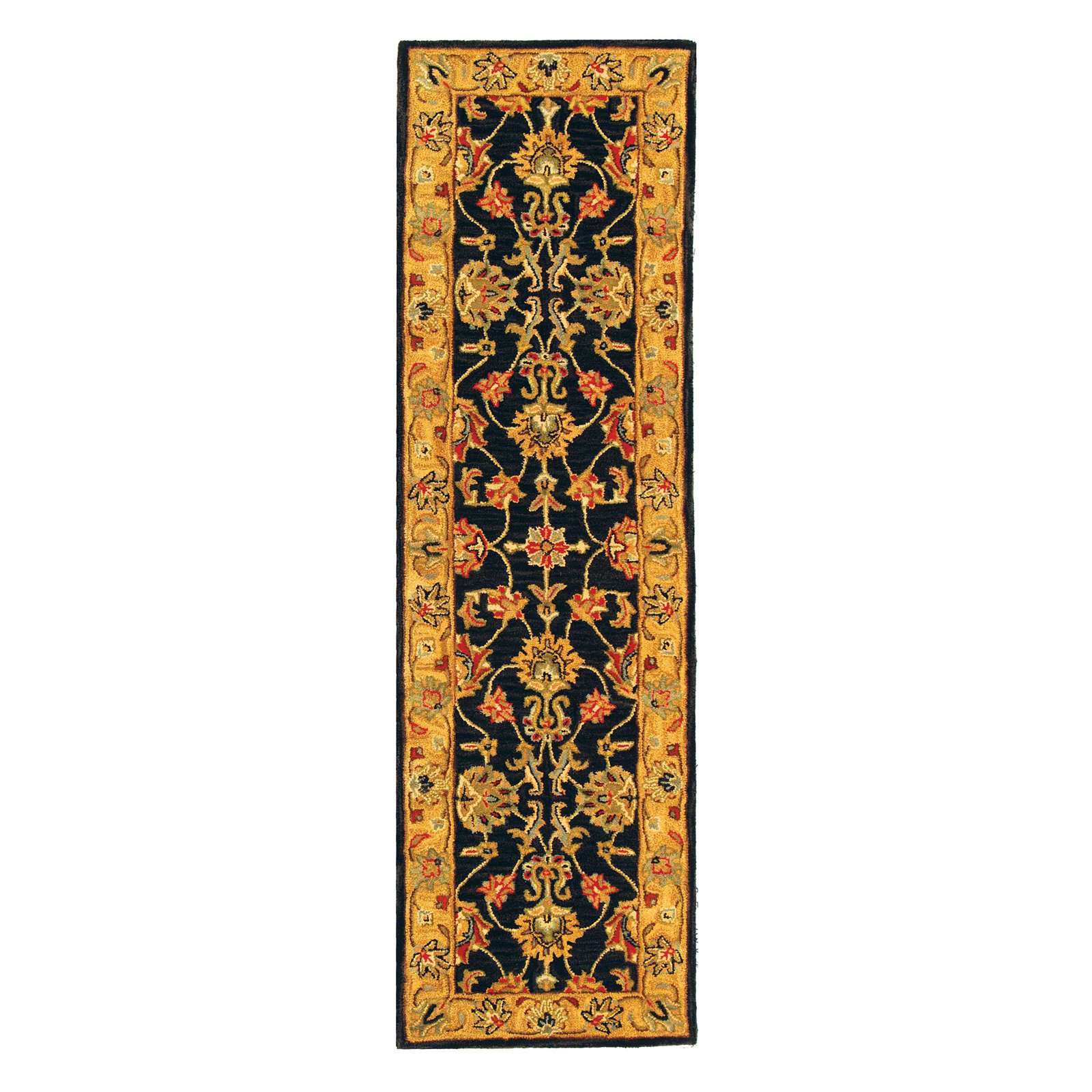 SAFAVIEH Heritage Regis Traditional Wool Runner Rug, Charcoal/Gold, 2'3" x 8' - image 4 of 10