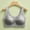 Grey, variant on ZHENHONG Front Snap Closure Bras for Women Floral Print Full Coverage Wavy Trim V Neck Bra Comfort Wireless Bralette Wireless Bras for Women