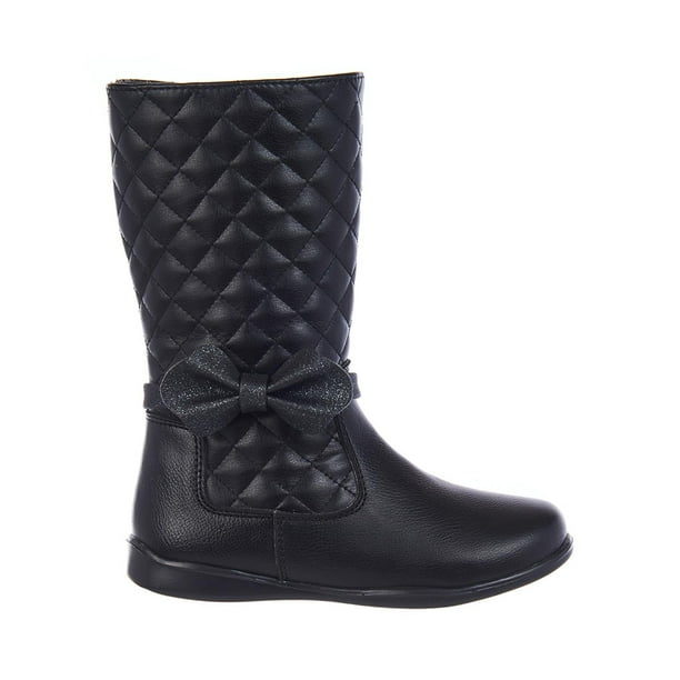 Botas Altas Para Niñas Con Moño Negros Casuales negro 15 Tropicana 005B8W