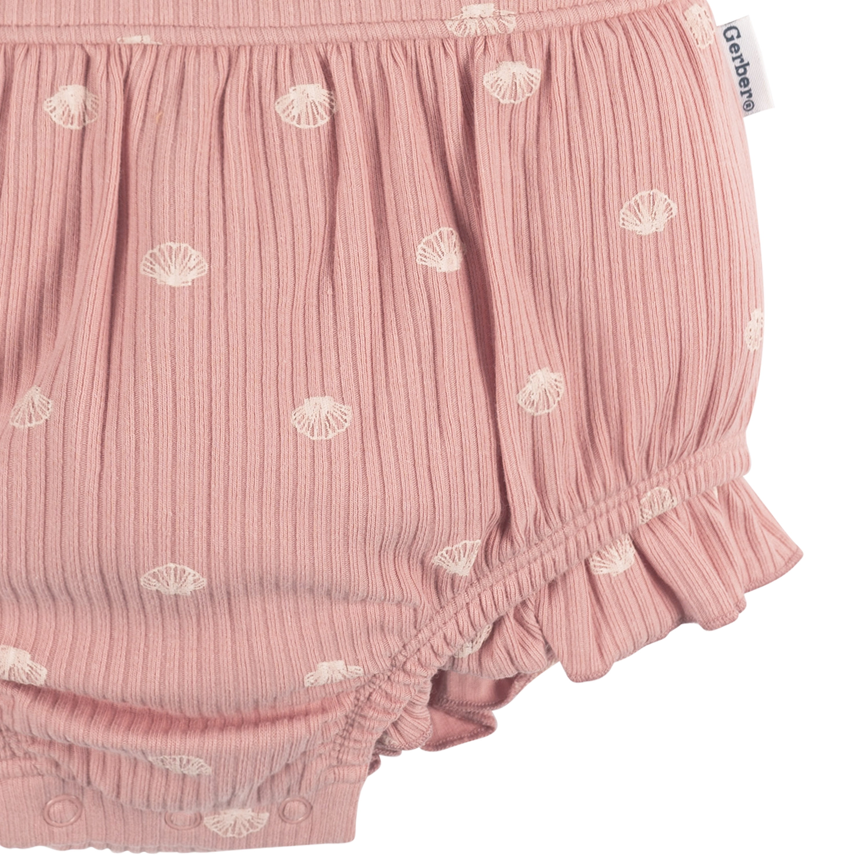 Gerber Baby Girl Ruffle Romper, Sizes Newborn - 24 Months