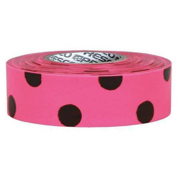 Manufacturer Varies Flagging Tape,Black/Pink,50 ft,1 3/16 in PDPGBK-200