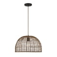 thumbnail image 2 of Trade Winds Lighting 1-Light Pendant Light In Dark Rattan With A Dark Brown Socket, 2 of 6