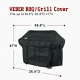 thumbnail image 3 of Weber 7108 Premium Grill Cover 66" Heavy Duty with Waterproof, 3 of 7
