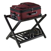 Winsome Reese Luggage Rack with Shelf, Espresso Finish