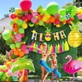 thumbnail image 2 of Decoración de fiesta tropical hawaiana, decoración de cumpleaños de Luau tropical hawaiana, 2 of 5