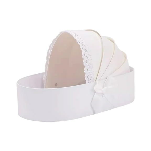 Cradle Shape Flower Basket Empty Hamper Basket Cardboard Gift Box Flower Basket For Baby Showers Weddings Valentines Day