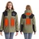 thumbnail image 1 of Chaquetas y abrigos casuales de manga larga con capucha, con USB, temperatura constante, calefactables, resistentes al viento, talla grande, para hombre y mujer, invierno, 4 unidades, 1 of 5