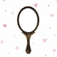 thumbnail image 4 of EeaseMX Espejo de maquillaje portátil con mango de encaje y diseño retro creativo (bronce), 4 of 7