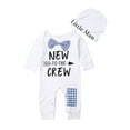 thumbnail image 3 of Newborn Baby Boy Kid Cotton Romper+Hat Jumpsuit Clothes Long Pants Outfits Set, 3 of 5
