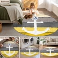 thumbnail image 5 of Round Rugs 3Ft, Nautical Anchor Round Area Rug Washable Indoor Throw Carpet, Yellow Gray Gradient Wooden Grain Small Non Slip Circle Rug for Bedroom Living Room Home Decor Aesthetic, 5 of 8