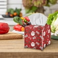 thumbnail image 4 of FUIALDOLG Decorative Tissue Box Cover Square, Waterproof PU Leather Car Tissue Holder with Cute Santa Christmas Facial Napkin Organizer on Table and Bathroom, Office, 4 of 7