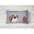 thumbnail image 2 of Carolines Treasures BB2758PW1216 Dog House Collection Pug Cream Canvas Fabric Decorative Pillow  12H x16W multicolor, 2 of 3