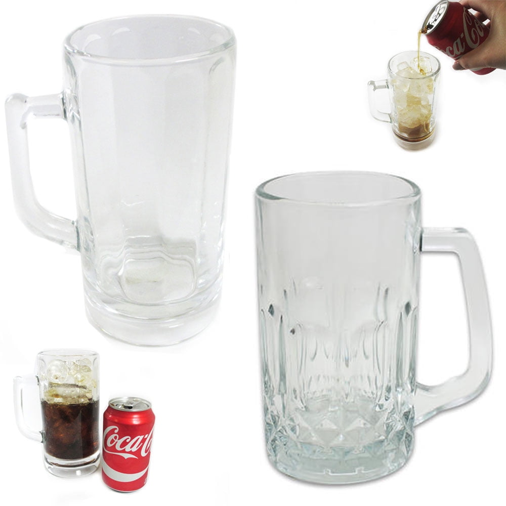 2 Pc Beer Glass Mug Freezer Frosty 20 Oz Cold Stein Chilled Frozen