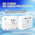 Cruise Power Strip Cruise Approved, No Surge Protector with 6 Plugs