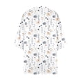 thumbnail image 4 of Dyegold Women's Beach Kimono Coverup Sheer Chiffon Cover Ups Casual Loose 3/4 Sleeve Floral Open Front Boho Cardigan Tops, 4 of 4