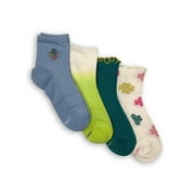 Sam & Libby Womens Low Crew Socks, 4-Pack