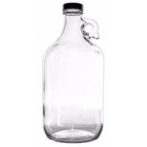 True Fabrications 1/2 Gallon Clear Glass Beer Growler - Reusable - With Poly ...