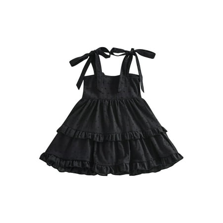 

Sunisery Toddler Infant Baby Girl Summer Clothes Ruffle Halter Layered A Line Dress Princess Playwear Casual Dresses