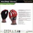thumbnail image 2 of 10-Pack of Cordova 3734TPRS Machinist 13-Gauge Work Gloves, HPPE/Glass Shell, Black Sandy Nitrile Palm Coating, Nitrile Reinforced Thumb, TPR Protectors, Cut Level A4, Touchscreen Fingers, Small, 2 of 6