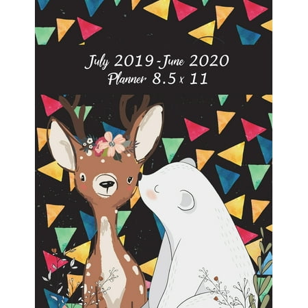 July 2019-June 2020 Planner 8.5 X 11 : Lover Couple Gift, Calendar Book July 2019-June 2020 Weekly/Monthly/Yearly Calendar Journal, Large 8.5 X 11 365 Daily Journal Planner, 12 Months July-June Calendar, Agenda Planner, Calendar Schedule Organizer Journal