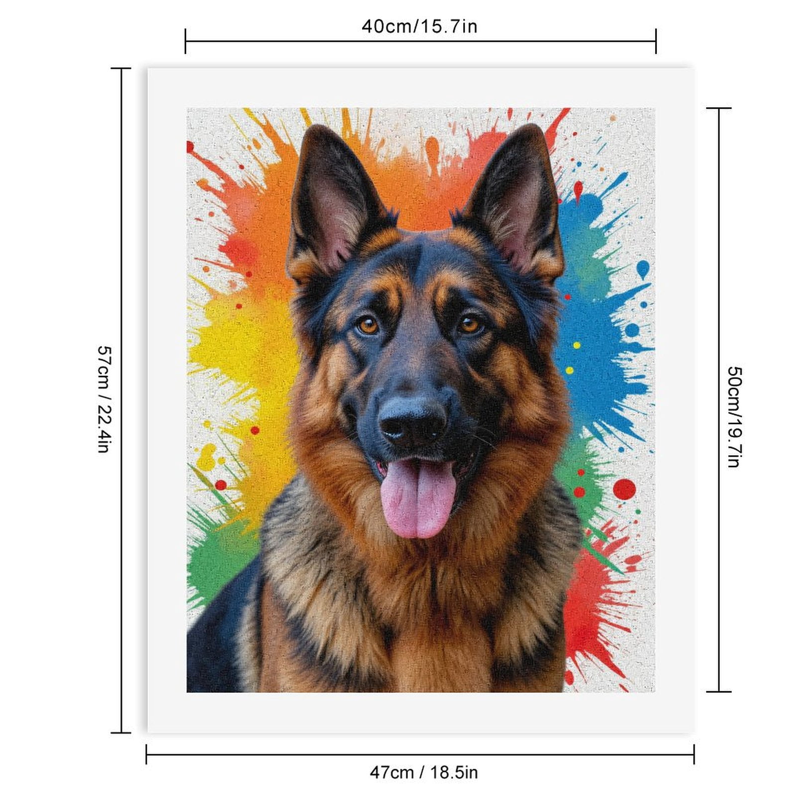 Paint By Numbers Kit for Adults Beginner - DIY Dog Vibrant Colors Art Background Canvas Painting Kits for Adults, Frameless Paint By Number for Adults for Home Wall Decor 16x20 Inch