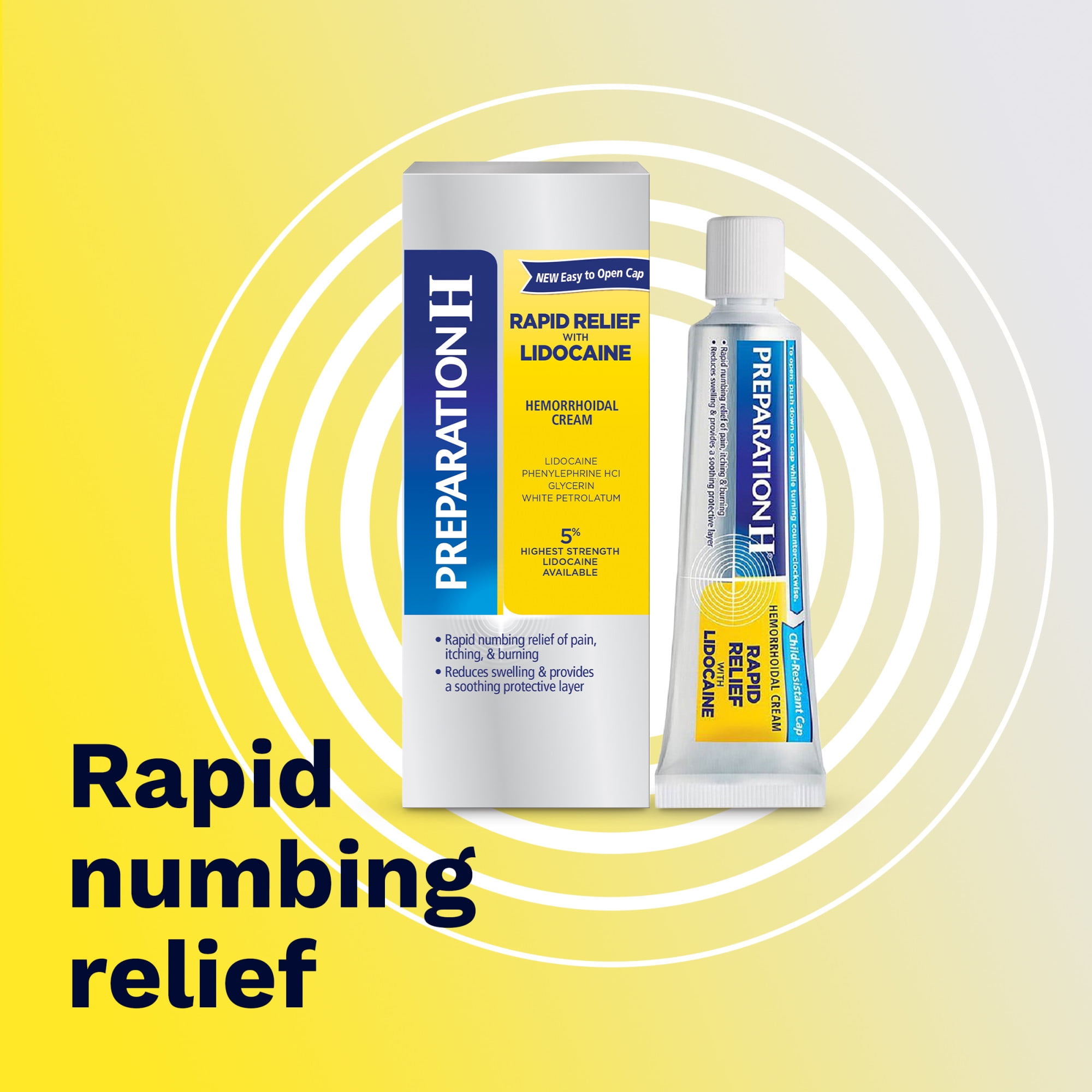 Preparation H Rapid Relief Hemorrhoid Cream With Lidocaine - 1 Oz Tube