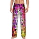 thumbnail image 1 of Balery Colorful Tie Dye Stained Glass 3 Pantalones de pijama para hombre, pijama ultraligero, pantalón de descanso-X-Large, 1 of 6