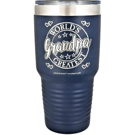 

PA GIFT – “World’s Greatest pa” Engraved Stainless Steel Tumbler Vacuum Insulated Large Travel Coffee Mug Hot & Cold Drink Christmas Birthday Fathers Day Dad (Navy Blue 30oz)