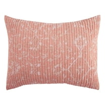 Mainstays 100% Cotton Matelassé Pillow Sham Bedding, Standard/Queen, 1 Pack, Terracotta Floral