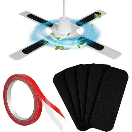 

5pcs Ceiling Fan Air Filter Fan Blade Air Purifier Active Carbon Filter Pads with Double-sided Tape for Home Office Keep Air Fresh Cleaning Contaminants