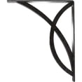thumbnail image 4 of Ekena Millwork 2"W x 12"D x 15"H Miller Wrought Iron Bracket, (Triple center brace), Antiqued Pewter, 4 of 9