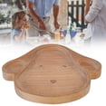 thumbnail image 4 of Wood Material Cute Pattern Food Serving Tray, Tasteless Wooden Dish, For Restaurant Kid Infant Children Duck,,Dog, 4 of 8