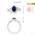 thumbnail image 5 of ANGARA Natural Oval 1.55 ct Blue Sapphire Bypass Bridal Set with Diamonds in 14K White Gold for Women (Size-8x6mm) | September Birthstone, Anniversary, Jewelry Gift for Women | Natural Sapphire Ring, 5 of 9