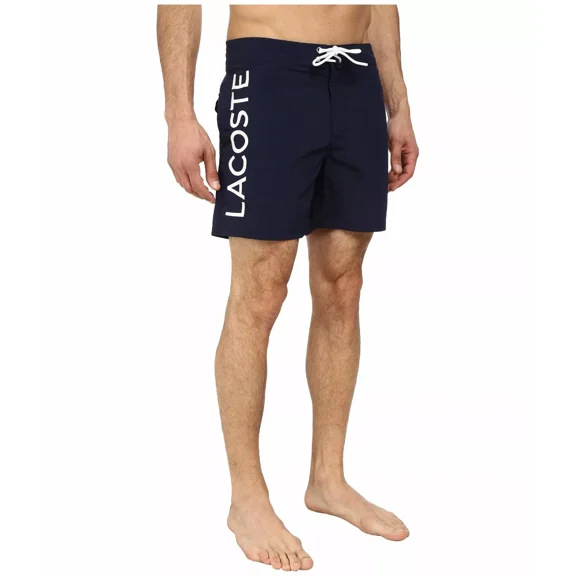 Lacoste Poplin Logo Swim Short At Leg 6" Size XLarge