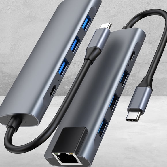 RENACLIPY USB Chub Type-C Hub Multiport Adapter for Laptop Computer No Driver Required