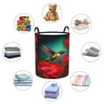 thumbnail image 6 of PHELIKA Spring Bird Hummingbird And Flowers 03 Laundry Basket 65L Large Foldable Round For Dirty Clothes Toy Storage, 6 of 6
