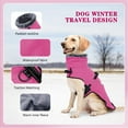 thumbnail image 4 of Dog Winter Coats Furry Collar Warm Padded Jackets Fleece Lined Vest Jacket Reflective Turtleneck Waterproof Windproof Snowproof Dog Coats for Small Medium Large Dogs S-3XL, 4 of 9