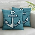 thumbnail image 3 of JRXY  Anchor Pillow Cvoer Navigation Style Throw Pillowcase for Home Decorate White, 3 of 5
