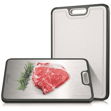 Titanium Cutting Board, 15''x10'' Pure Titanium Cutting Boards for Kitchen, Large Titanware/Wheat Straw Chopping Board with Handle, Gift for Women Wife Mom - Non Toxic - Dishwasher Safe