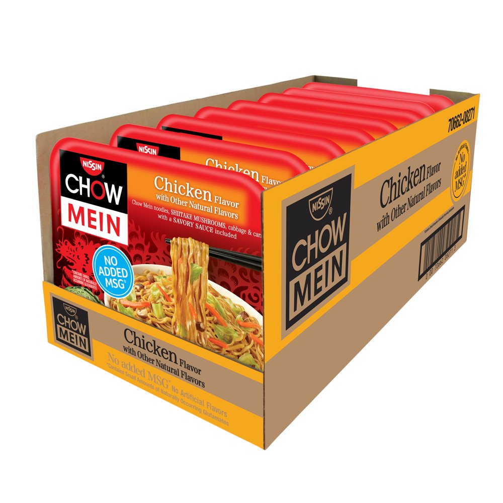 Ajinomoto Vegetable Chow Mein Walmart Nissin Premium Chicken Flavor Chow Mein Noodles 4 oz. Tray - Walmart