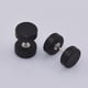 thumbnail image 3 of Pendientes de Tornillo Negro Salvador 1 Par Vintage Hombre Mujer, 3 of 10