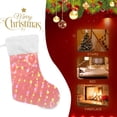 thumbnail image 4 of Coolnut Christmas Stockings Heart Valentine Light Pink 1Pack 17" Xmas Fireplace Santa Socks Christmas Tree Hanging Stocking Socks for Christmas Holiday Gift Decor, 4 of 7