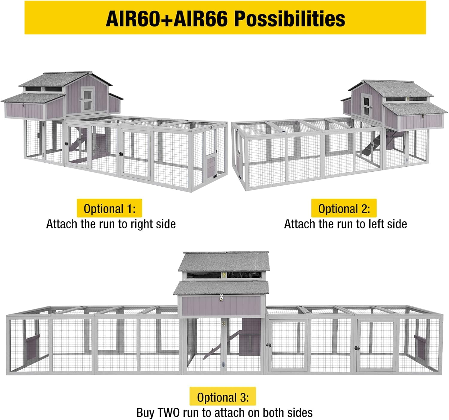 AIVITUVIN Chicken Coop Run Extension 20.73 ft² Large Chicken Pen Rabbit Enclosure Duck House