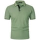 thumbnail image 3 of pstuiky Camisas casuales de manga corta para hombre, Camisa de manga corta con cuello vuelto, versátil, de color liso y estilo informal para hombre camisas casuales para hombre l, 3 of 5