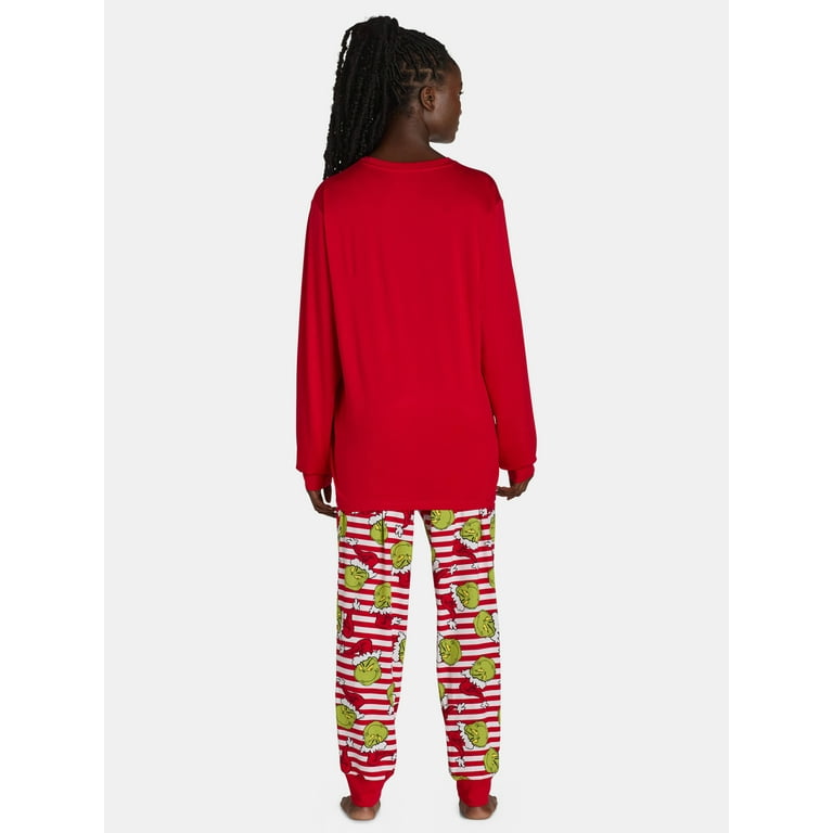The Grinch Women s and Women s Plus Matching Family Pajama Set 2 Piece Sizes S 3X Walmart