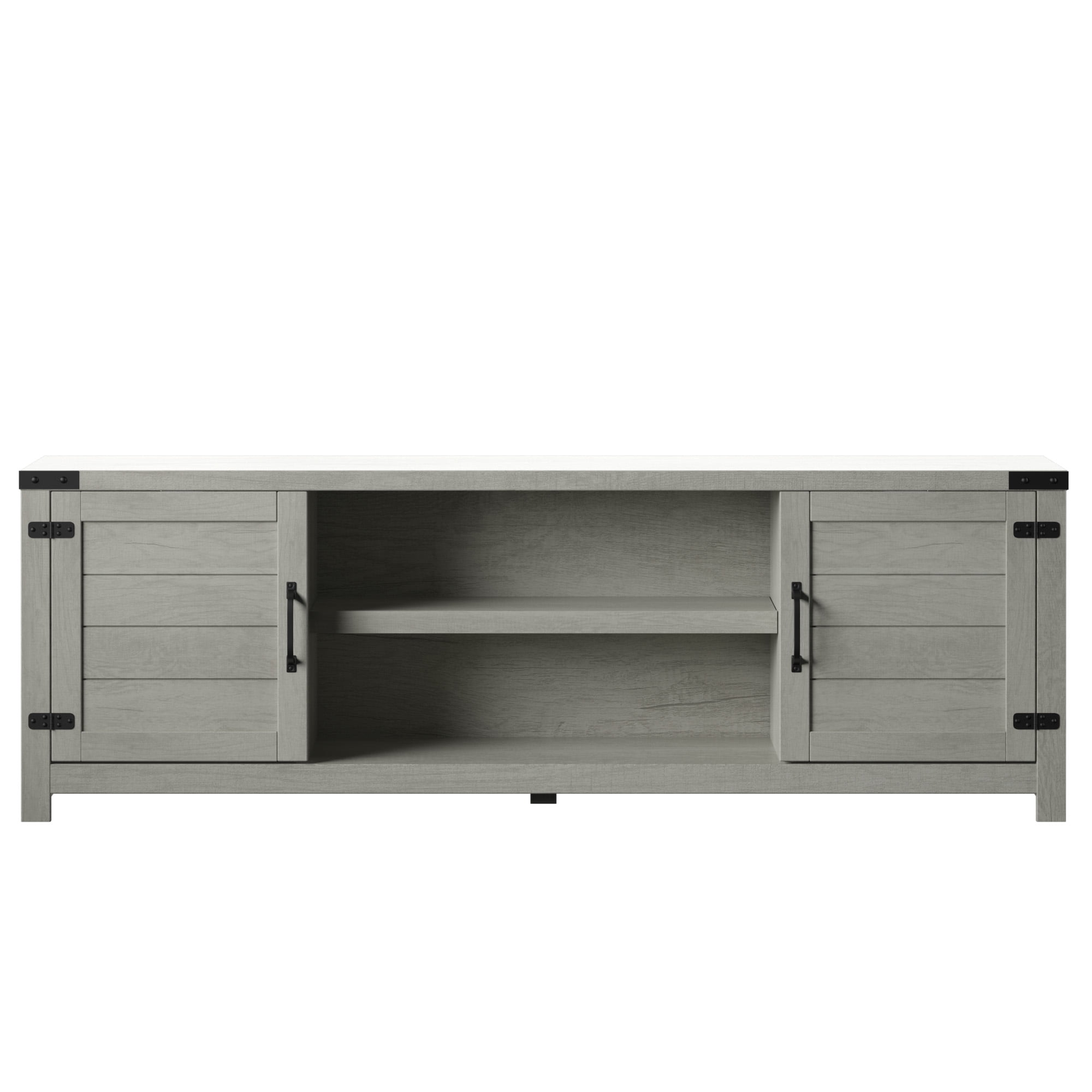 TV Stand for TVs up to 80 with Farmhouse Design in Fairfax Oak