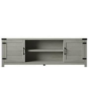 TV Stand for TVs up to 80 with Farmhouse Design in Fairfax Oak