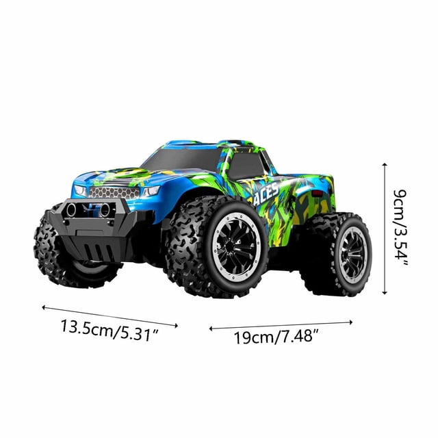 Dvkptbk Camions 4WD à l'Échelle avec Télécommande 2,4 GHz, Électriques Tout-Terrain avec Batterie Rechargeable pour Enfants et Adultes RTR