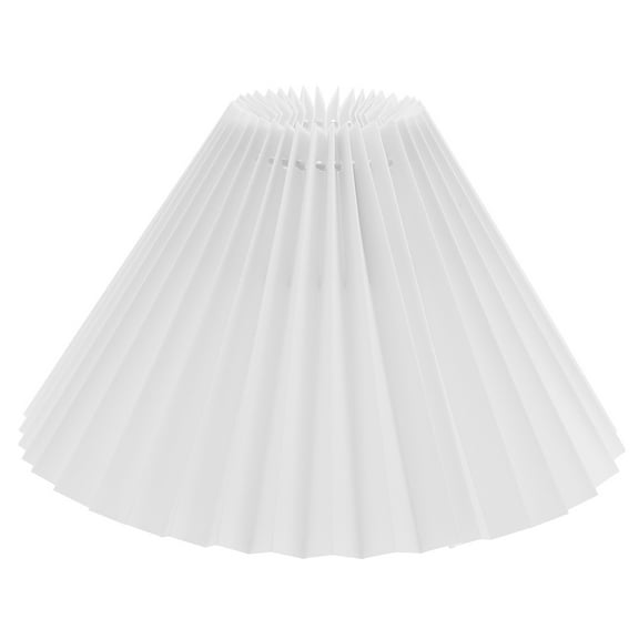 MRLESS E27 Pleated Cloth Lamp Shade Clip On Chandelier Protector (White)